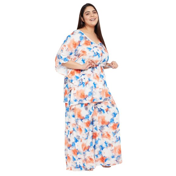 Abstract Printed Stylish Rayon Co-Ord Set Comfy Dress for Women by Gypsie Blu - Picture 9 of 11